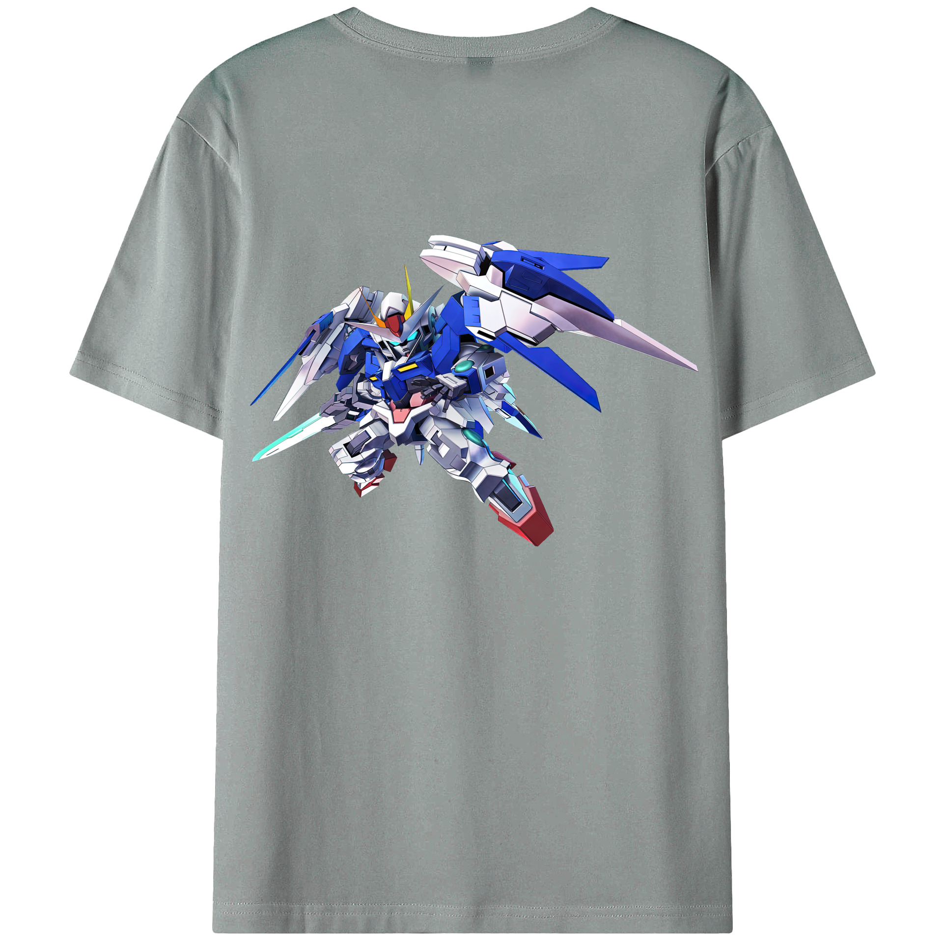 （画像用） 機動戦士ガンダム Mobile Suit Gundam 綿100％ メンズ半袖Tシャツ（バックプリント） 通気性